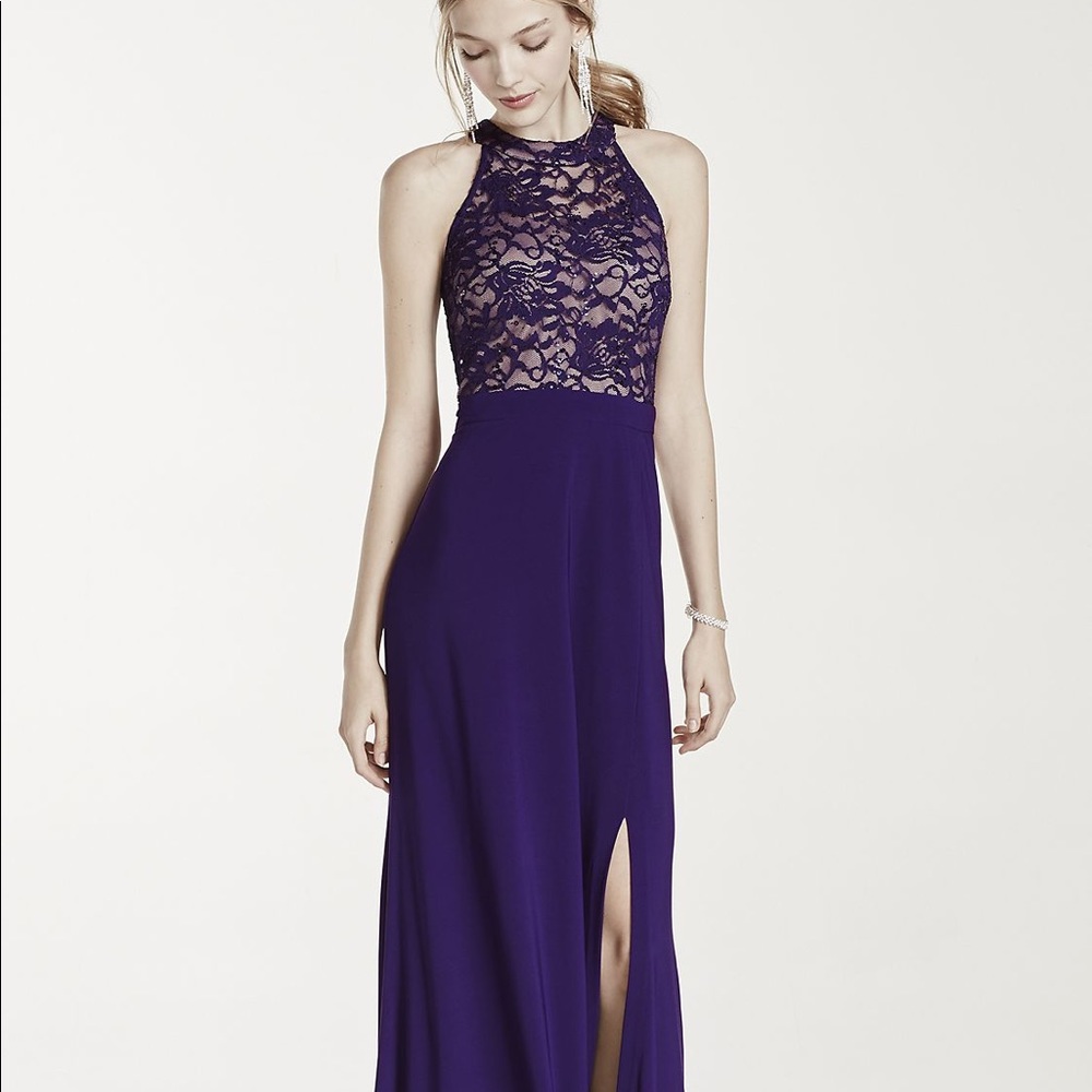 Iris/Nude Formal Prom Dress from Morgan&Co.